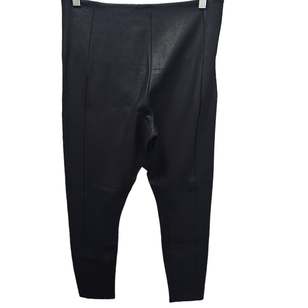 Lyssé Matilda High Waist Legging Black Faux Leather Foil Large - Picture 5 of 11